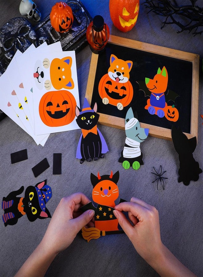 Copkim 30 Sets Halloween Craft Kit for Kids DIY Halloween Pets Magnet Craft Make Your Own Pet Decorations for Kindergarten Preschool Fun Classroom Home Activity Party Supplies - Image 3